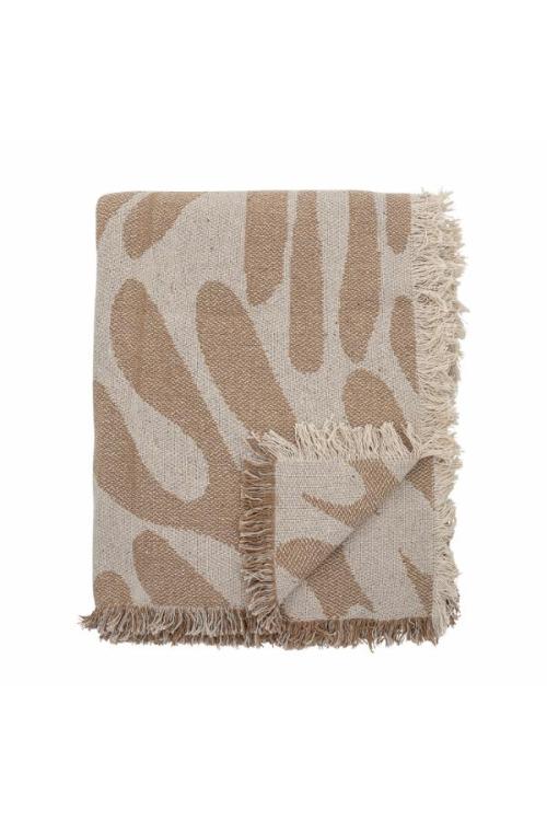 Alk Plaid, Brun, Genanvedt Bomuld