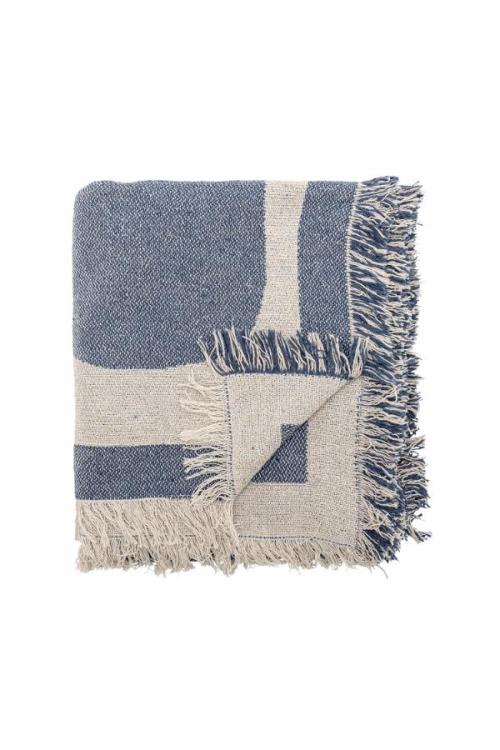 Ethan Plaid, Blå, Genanvendt Bomuld 