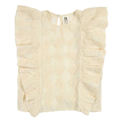 Poetry Ruffle S/S Top - Natural