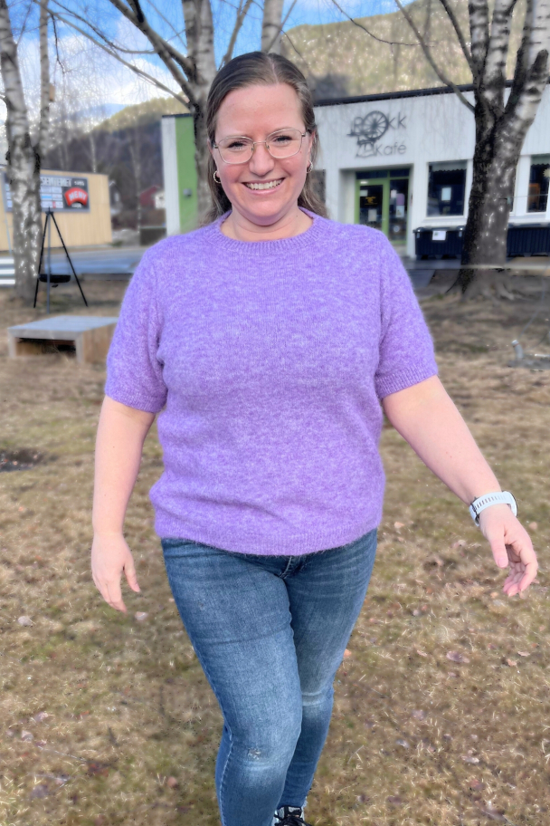 Moondust Mohair kortermet strikketgenser - Image 4