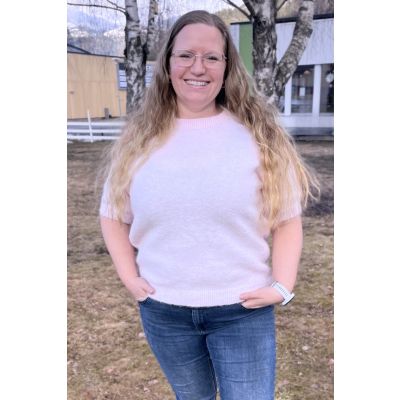 Moondust Mohair kortermet strikketgenser