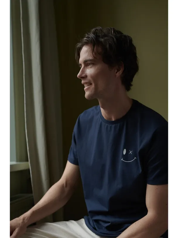 Patrick organic tee, navy - Image 4