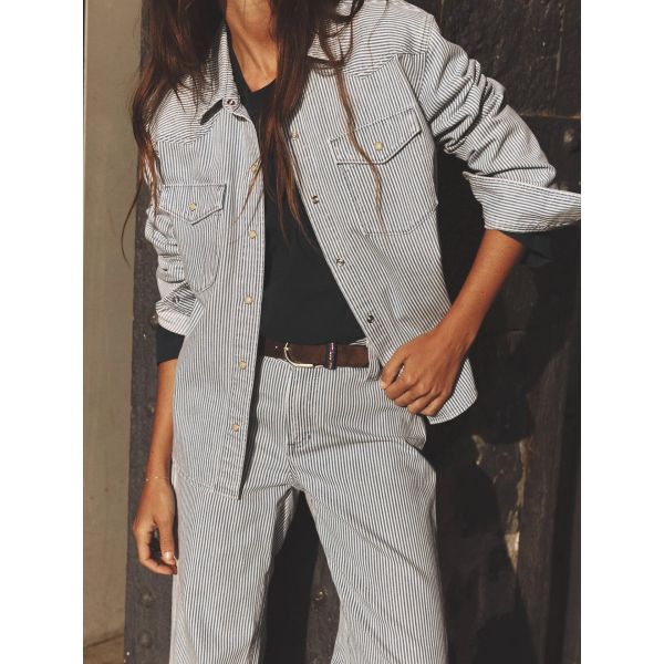 Byron Shirt Blue Railroad