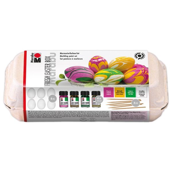 Marmoreringsfarge Sett – Fresh Easter Box Marabu