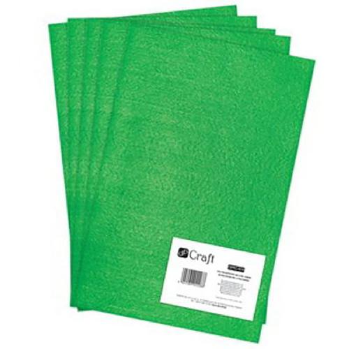 Hobbyfilt polyester – A4 5stk – Grønn