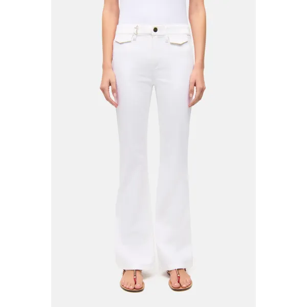 Fabienne Pocket Pure White Jeans fra Cambio