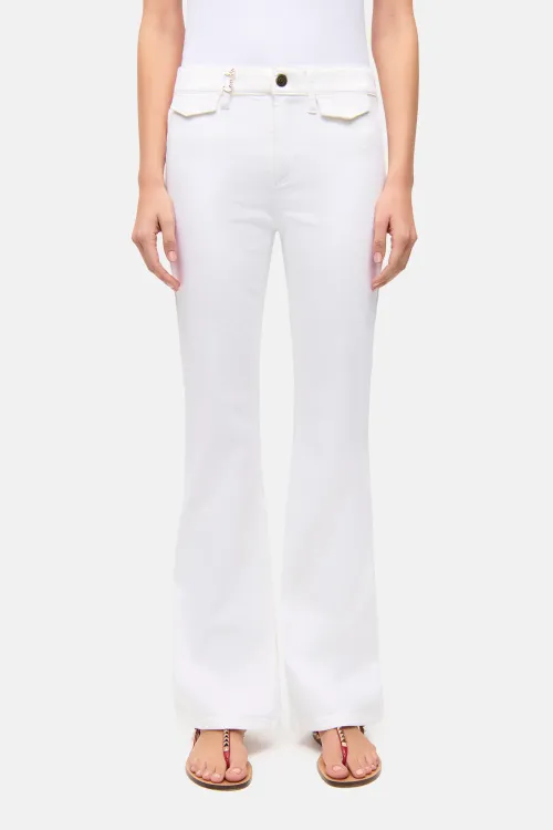 Fabienne Pocket Pure White Jeans fra Cambio