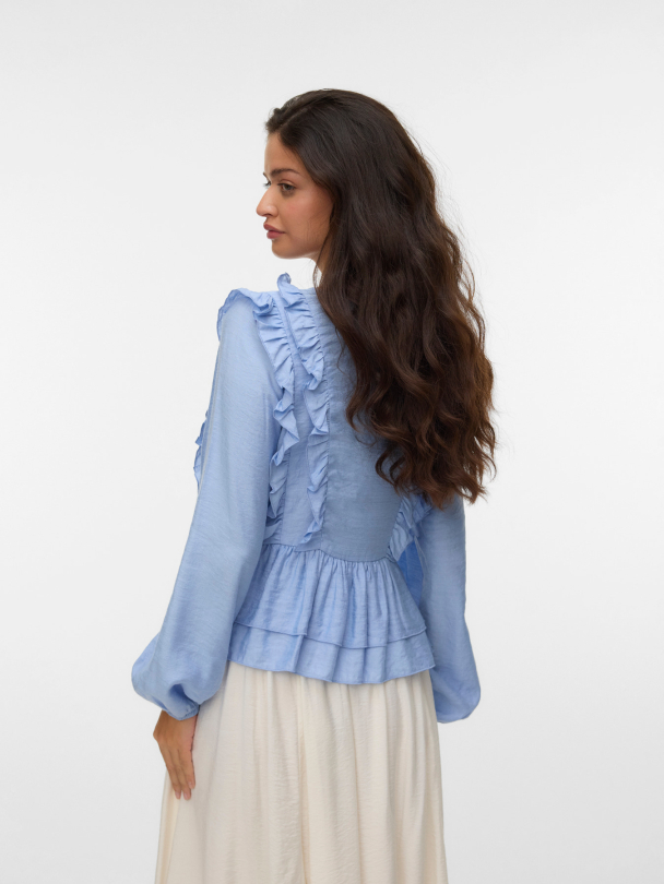 VMZOEY LS FLOUNCE TOP WVN - Image 2