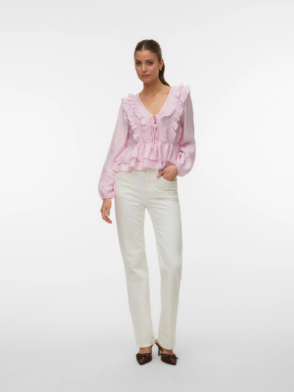 VMZOEY LS FLOUNCE TOP WVN - Image 2