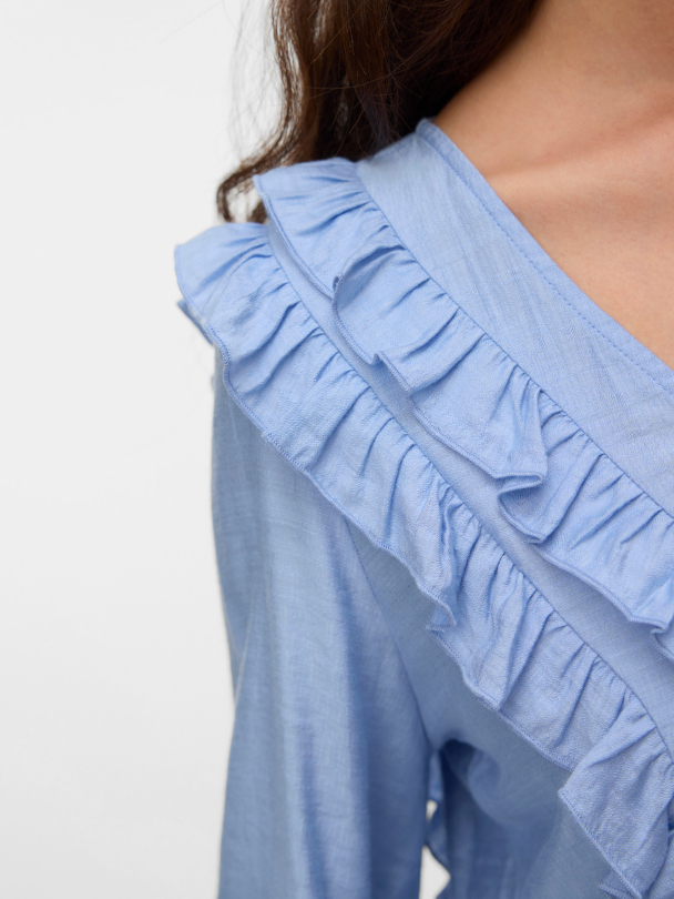 VMZOEY LS FLOUNCE TOP WVN - Image 4