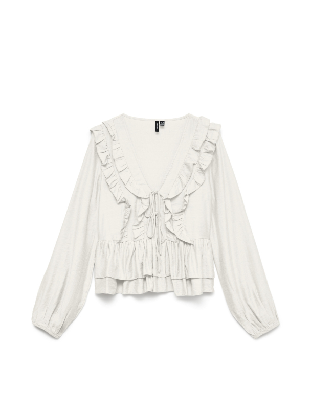 VMZOEY LS FLOUNCE TOP WVN - Image 1