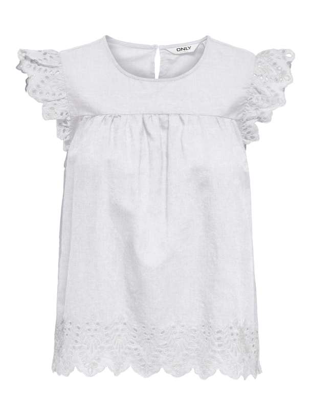 ONLREVA LIFE S/L EMB TOP WVN ONLTULUM EMB S/S TOP WVN - Image 1