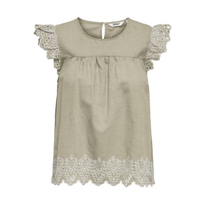 ONLREVA LIFE S/L EMB TOP WVN ONLTULUM EMB S/S TOP WVN