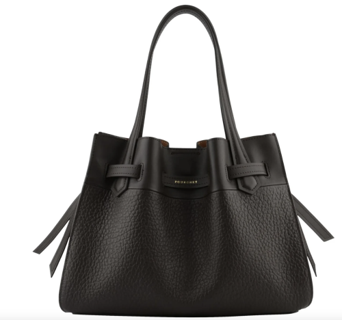 Blossom Cowhide Leather Large Satchel Bag - Marron