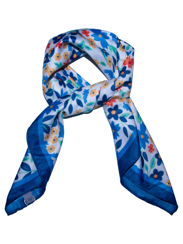 Skjerf Blomster Blå 772475 - Image 1