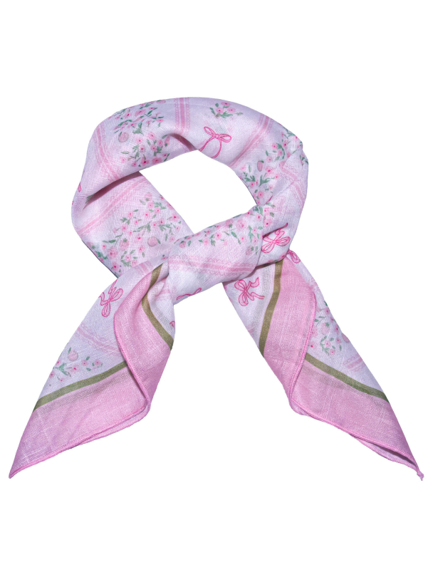 Skjerf Bomull m/sløyfe Rosa 774452 - Image 1