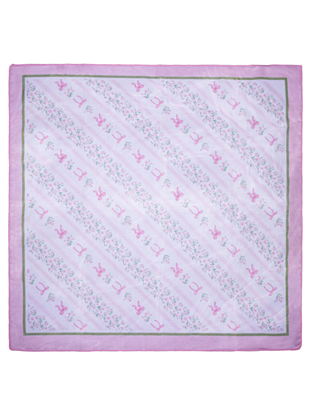 Skjerf Bomull m/sløyfe Rosa 774452 - Image 2