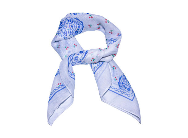 Skjerf Bomull m/kirsebær Blå 797670 - Image 1