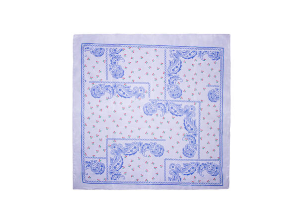 Skjerf Bomull m/kirsebær Blå 797670 - Image 2