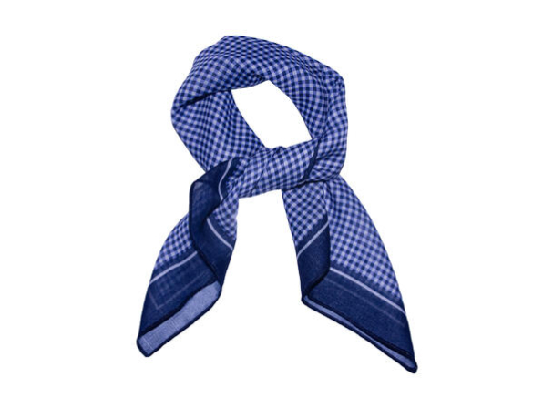 Skjerf Bomull Ruter Marine 774378 - Image 1