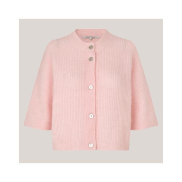 Andrea Knit Rib Cardigan - Crystal Pink 