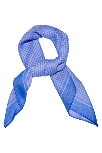 Skjerf Bomull Ruter Lys Blå 774372