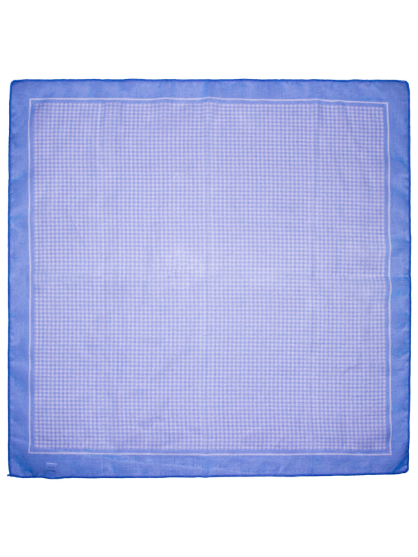 Skjerf Bomull Ruter Lys Blå 774372 - Image 2