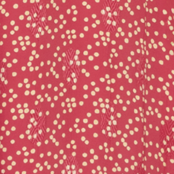 Spring V-Neck Dress - Red Dots 