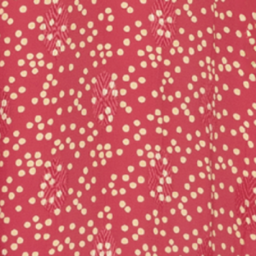 Spring V-Neck Dress - Red Dots 