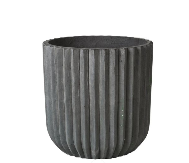 Fiber Krukke Charcoal, Fibercement Ø50 x H50 cm - Image 1