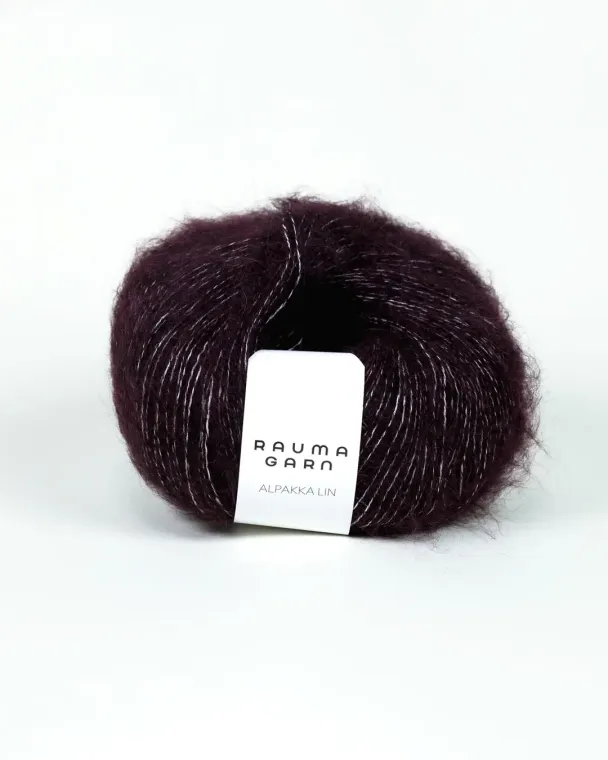 Alpakka Lin burgunder 2343