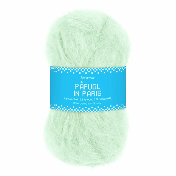 Påfugl  in paris mintgrønn 7949