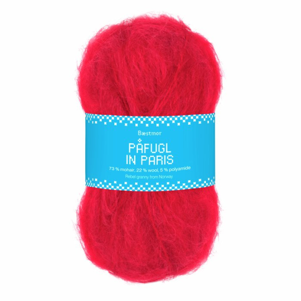 Påfugl in Paris rød 7951