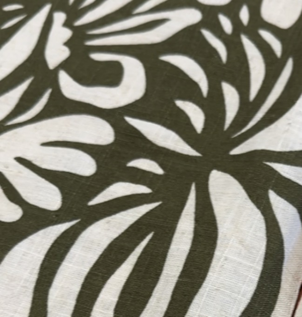 Viskose/ lin blanding blader grønn - Image 1