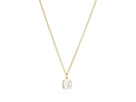 Halskjede Ellisse Carezza, forgylt