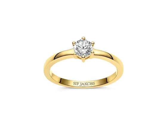 Ring Ellera Uno Pianura Grande, forgylt