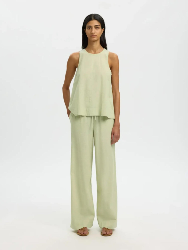 Luisa Linen Blend Top - Lint   - Image 1