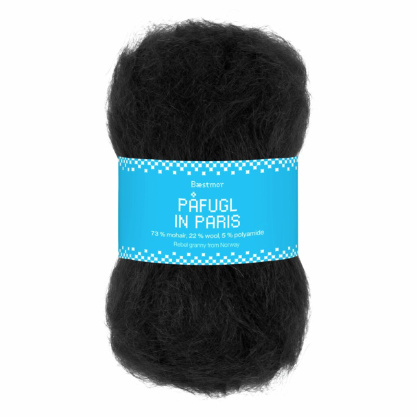 Påfugl in Paris svart 090