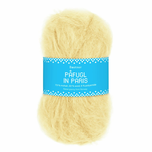 Påfugl in Paris light yellow 7901