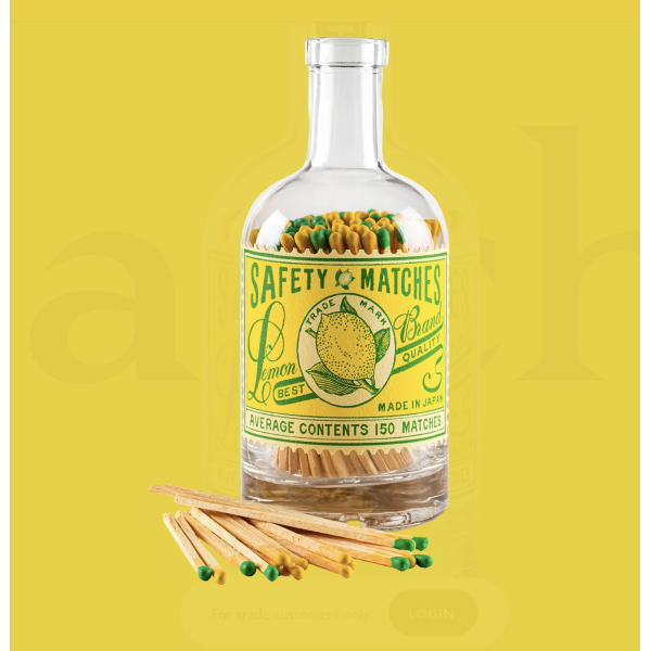 Fyrstikker i glassflaske - Lemon Or Goldfish