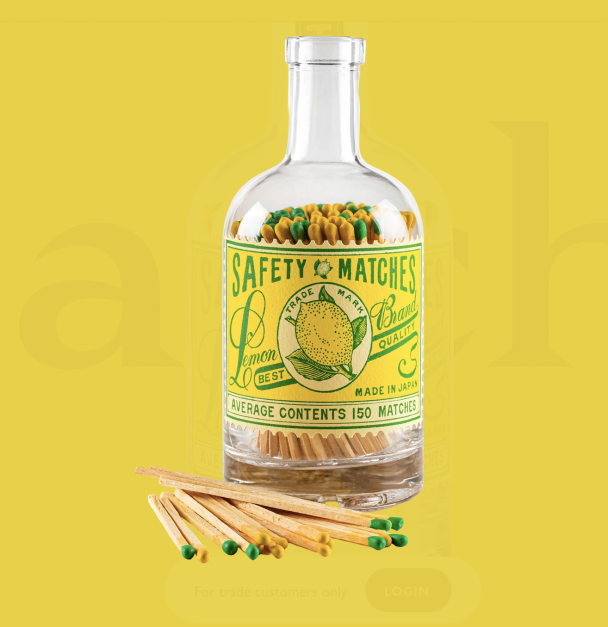 Fyrstikker i glassflaske - Lemon Or Goldfish - Image 1