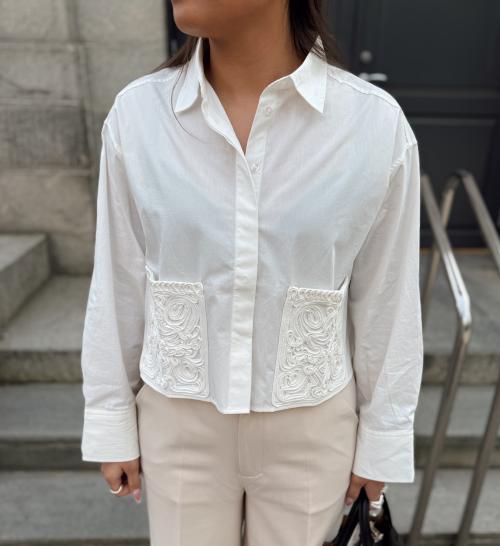 Lee Crochet Short Shirt - Star White 