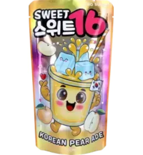 SWEET16 KOREAN PEAR ADE ZERO SUGAR KOREAN POUCH DRINK 200ml