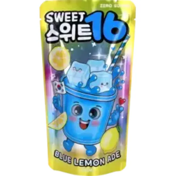 SWEET16 BLUE LEMON ADE ZERO SUGAR KOREAN POUCH DRINK 200ml