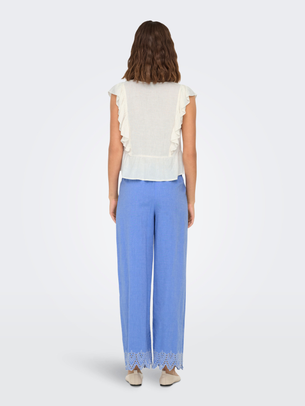 ONLPAULA TULUM EMB PULL-UP PANT NOOS WVN - Image 2