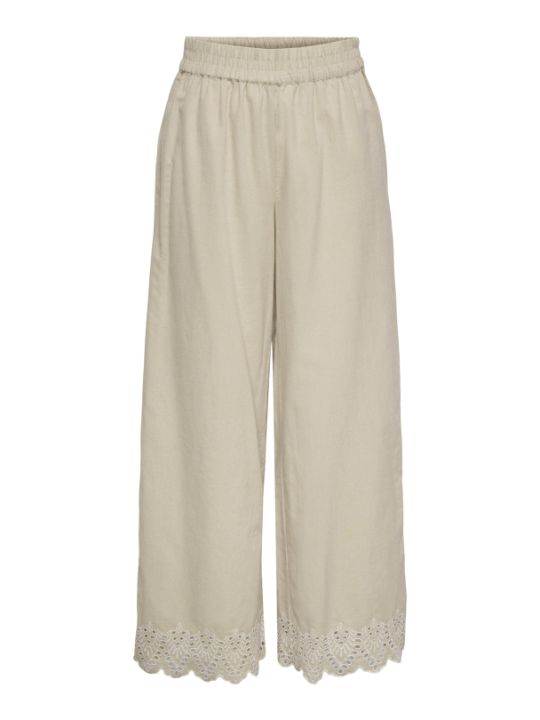 ONLPAULA TULUM EMB PULL-UP PANT NOOS WVN - Image 1