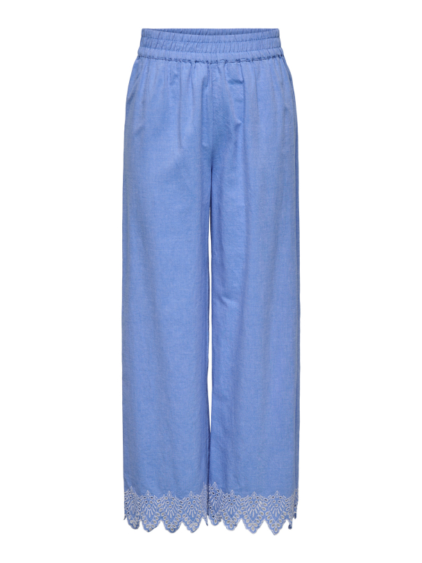 ONLPAULA TULUM EMB PULL-UP PANT NOOS WVN - Image 1
