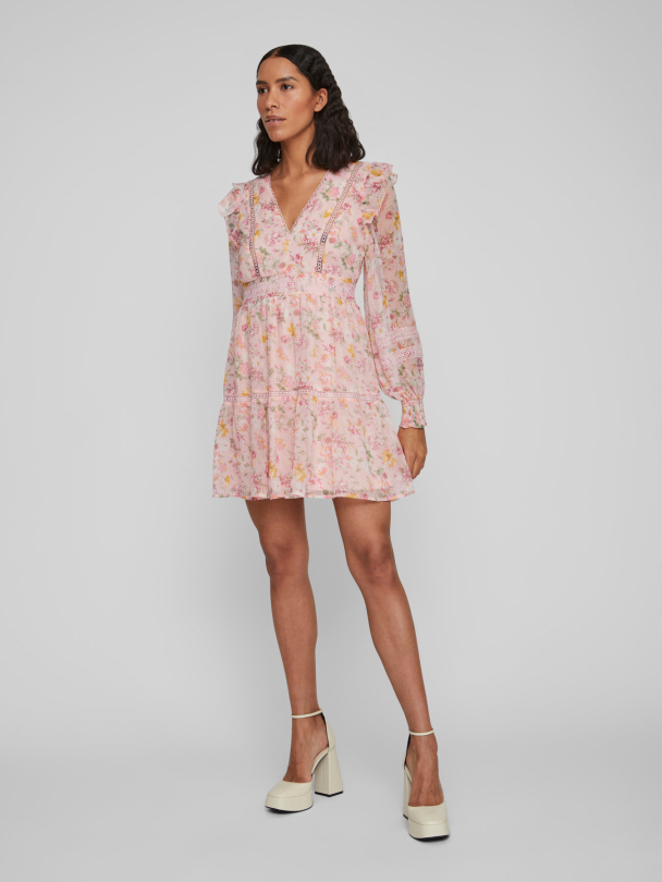 VIROMAN NEW V-NECK L/S SHORT DRESS/DC/KA - Image 3