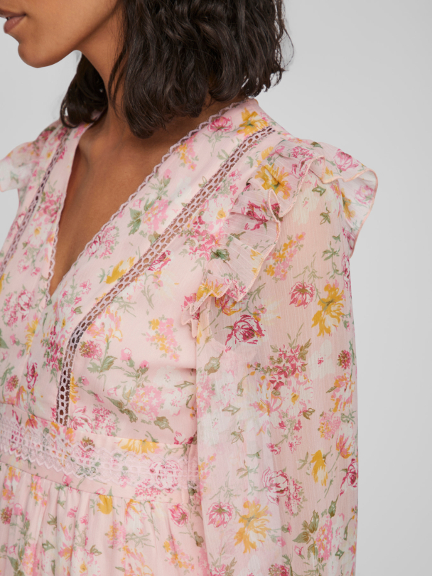 VIROMAN NEW V-NECK L/S SHORT DRESS/DC/KA - Image 6