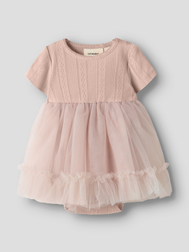 NBFFANELLA SS BODY TULLE DRESS LIL  - Image 3
